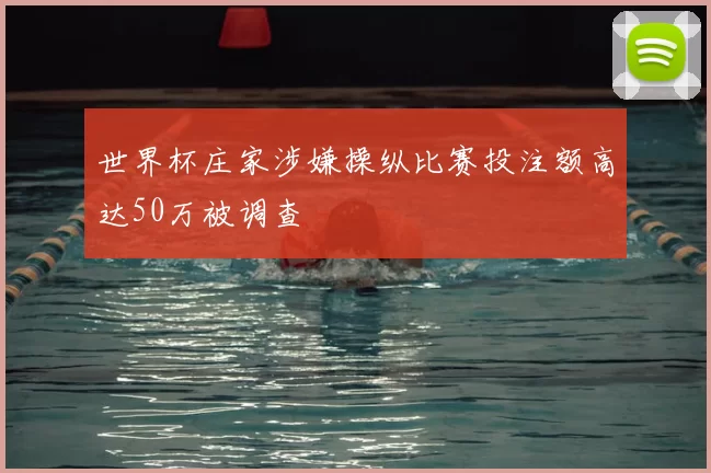 世界杯庄家涉嫌操纵比赛投注额高达50万被调查